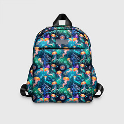 Детский рюкзак Морские медузы паттерн, цвет: 3D-принт