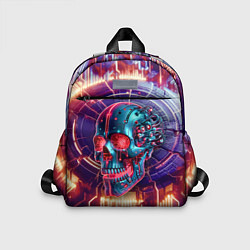 Детский рюкзак Cyber art skull - steel metal