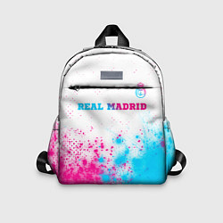 Детский рюкзак Real Madrid neon gradient style посередине