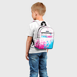 Детский рюкзак Chelsea neon gradient style посередине, цвет: 3D-принт — фото 2