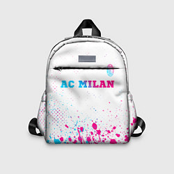 Детский рюкзак AC Milan neon gradient style посередине, цвет: 3D-принт