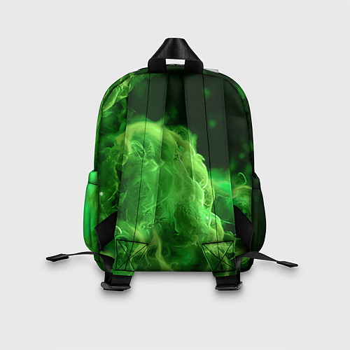 Детский рюкзак Зелёный густой дым - inferno green / 3D-принт – фото 2