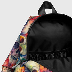 Детский рюкзак Красочный узор с черепами, цвет: 3D-принт — фото 2