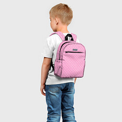 Детский рюкзак Светлый розовый королевский узор, цвет: 3D-принт — фото 2