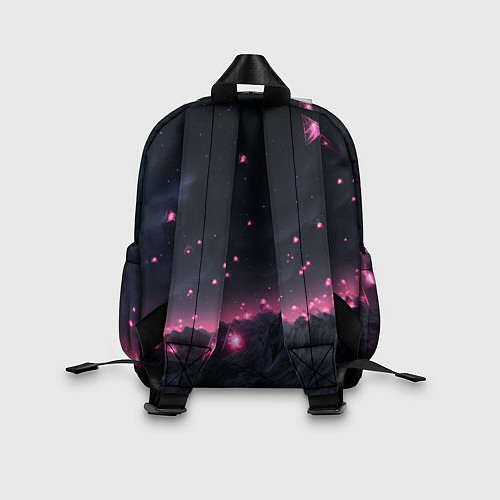 Детский рюкзак Яркие пирамидки в космосе / 3D-принт – фото 2