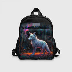 Детский рюкзак Белая лисица на фоне волшебного леса, цвет: 3D-принт