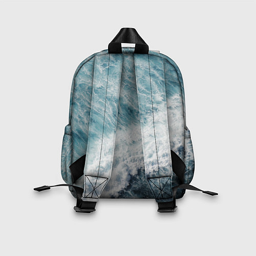 Детский рюкзак Морская бирюзовая волна / 3D-принт – фото 2