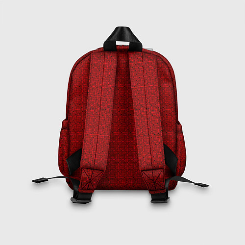 Детский рюкзак Узор с изображением красных колец / 3D-принт – фото 2