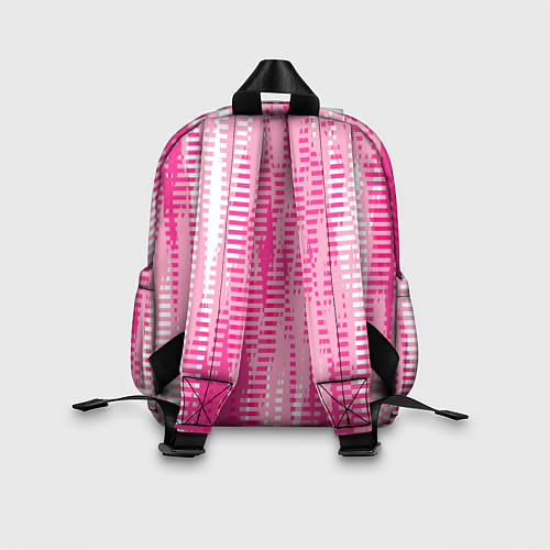 Детский рюкзак Бело-розовый полосатый / 3D-принт – фото 2