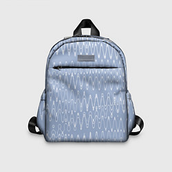 Детский рюкзак Кривые линии серо-голубой, цвет: 3D-принт