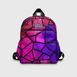 Детский рюкзак Крупный фиолетовый витраж, цвет: 3D-принт