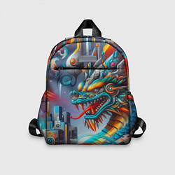 Детский рюкзак Фантастическая композиция с драконом - нейросеть, цвет: 3D-принт