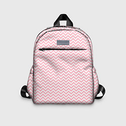 Детский рюкзак Белый в розовые ломаные полосы, цвет: 3D-принт
