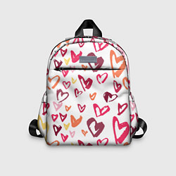 Детский рюкзак Сердечки паттерн, цвет: 3D-принт