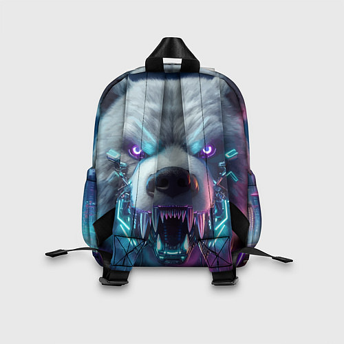 Детский рюкзак Cyber bear - neon glow / 3D-принт – фото 2