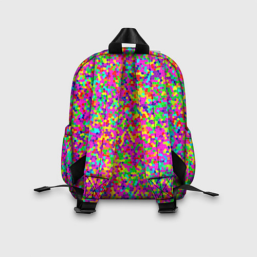 Детский рюкзак Паттерн разноцветная мелкая мозаика / 3D-принт – фото 2