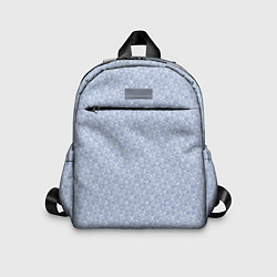 Детский рюкзак Светлый серо-голубой в мелкий рисунок, цвет: 3D-принт