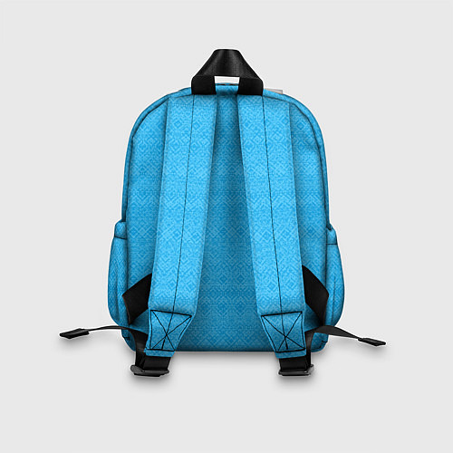 Детский рюкзак Однотонный голубой полосатый узор / 3D-принт – фото 2