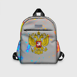 Детский рюкзак Герб рф огонь краски, цвет: 3D-принт