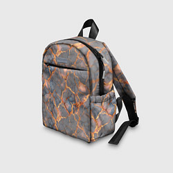 Детский рюкзак Текстура треснувшего темно-серого мрамора, цвет: 3D-принт — фото 2