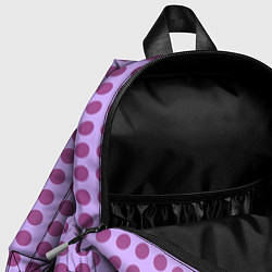 Детский рюкзак Сиреневый паттерн в горошек, цвет: 3D-принт — фото 2