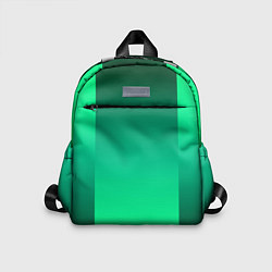 Детский рюкзак Яркий зеленый градиентный комбинированный фон, цвет: 3D-принт