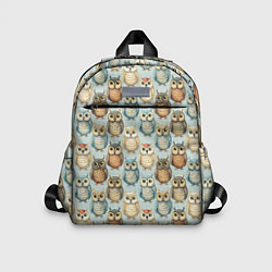 Детский рюкзак Совы птицы паттерн, цвет: 3D-принт