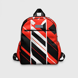Детский рюкзак Black and red stripes on a white background, цвет: 3D-принт