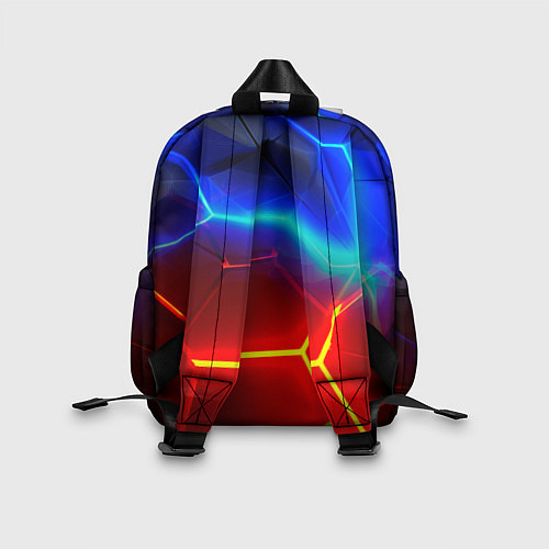 Детский рюкзак Красные плиты с ярким светом / 3D-принт – фото 2