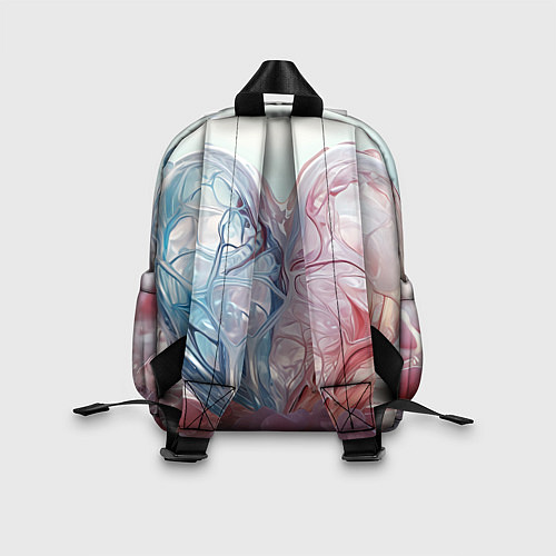 Детский рюкзак Сердце - плазменная текстура / 3D-принт – фото 2