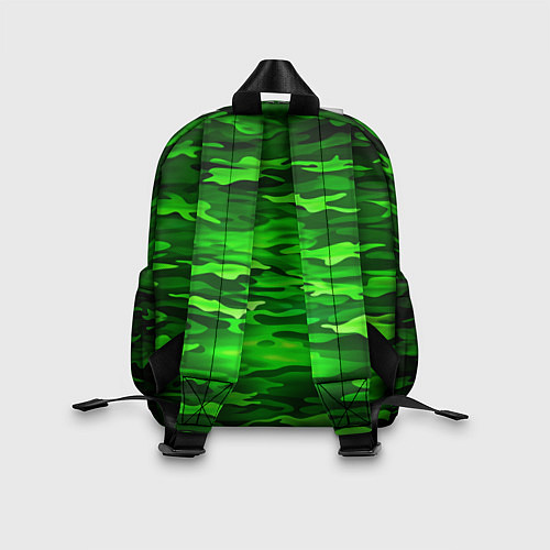 Детский рюкзак Зелёные водоросли-камуфляж / 3D-принт – фото 2