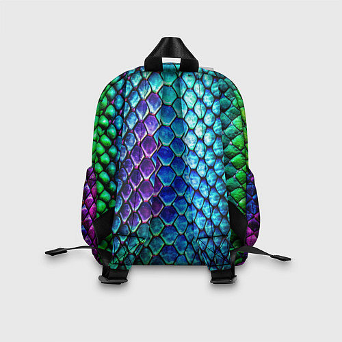 Детский рюкзак Радужная кожа змеи / 3D-принт – фото 2