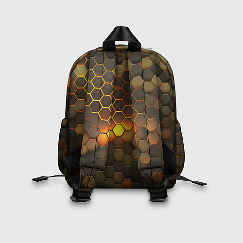 Детский рюкзак Светящиеся коричневый соты - тепловая энергия / 3D-принт – фото 2