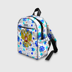 Детский рюкзак Герб РФ гжель, цвет: 3D-принт — фото 2