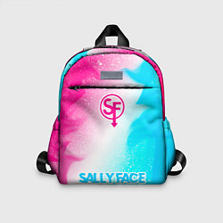 Детский рюкзак Sally Face neon gradient style по-центру, цвет: 3D-принт