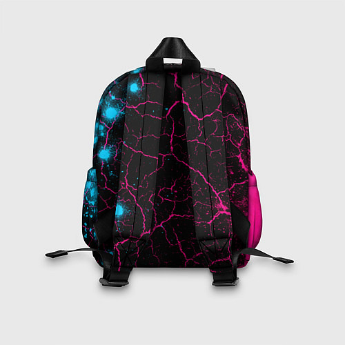 Детский рюкзак Leeds United - neon gradient по-центру / 3D-принт – фото 2