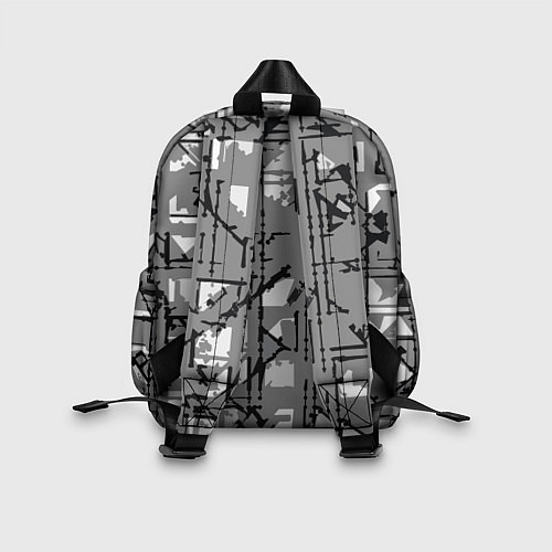 Детский рюкзак Тёмный серый простая абстракция / 3D-принт – фото 2