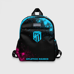 Детский рюкзак Atletico Madrid - neon gradient по-центру, цвет: 3D-принт