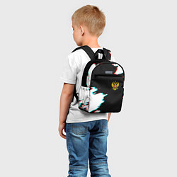 Детский рюкзак Герб глитч краски, цвет: 3D-принт — фото 2