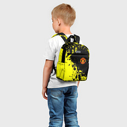 Детский рюкзак Манчестер Юнайтед краски, цвет: 3D-принт — фото 2