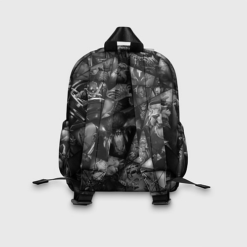 Детский рюкзак Dota 2 - мозаика из персонажей игры / 3D-принт – фото 2