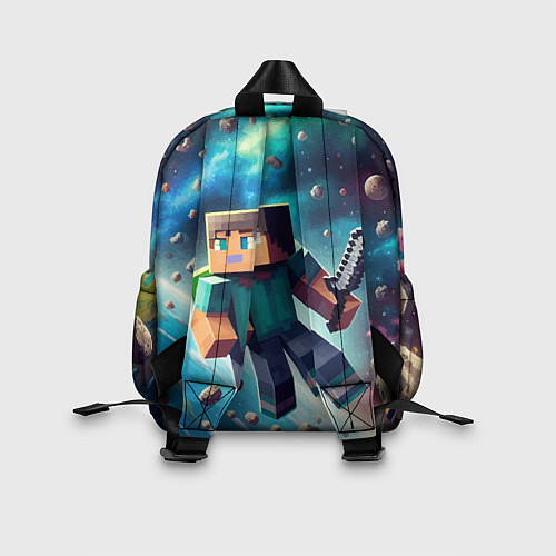 Детский рюкзак Стив с мечом в космосе -Майнкрафт / 3D-принт – фото 2