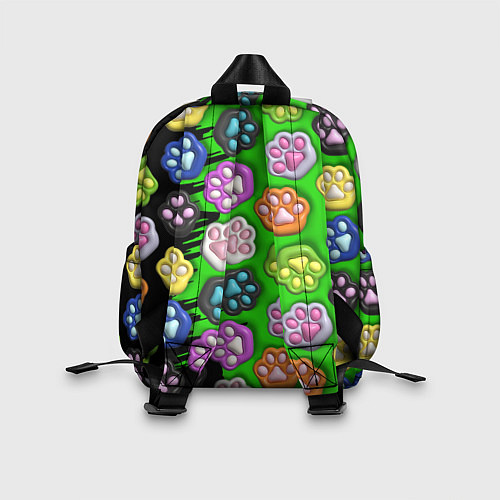 Детский рюкзак Паттерн лапка слайм / 3D-принт – фото 2