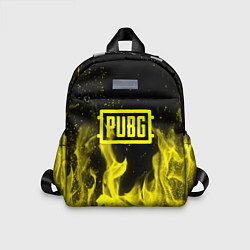 Детский рюкзак PUBG fire yellow