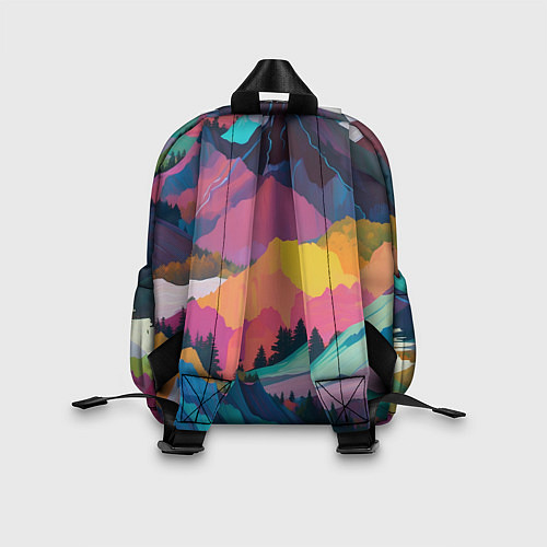 Детский рюкзак Красочные горы / 3D-принт – фото 2