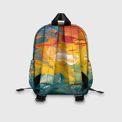 Детский рюкзак Хаотичный цветные мазки краски / 3D-принт – фото 2