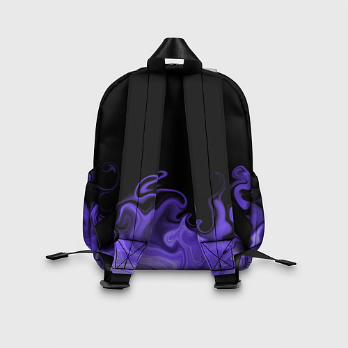 Детский рюкзак Абстрактный фиолетовый огонь / 3D-принт – фото 2