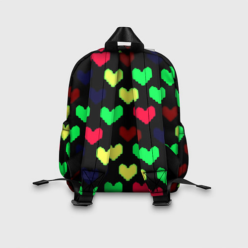 Детский рюкзак Doom кислотные сердца / 3D-принт – фото 2