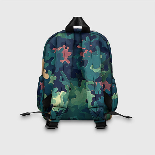 Детский рюкзак Армейский камуфляж зеленый / 3D-принт – фото 2