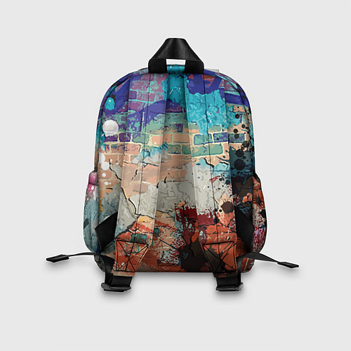 Детский рюкзак Bart Simpson on a skateboard - graffiti / 3D-принт – фото 2